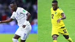 Alberth Elis of Honduras (left) and Junior Flemmings of Jamaica