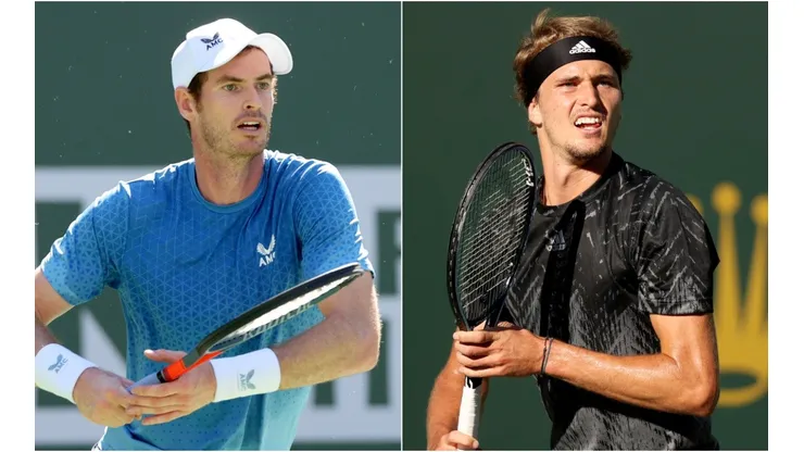 Andy Murray of Scotland (left) and Alexander Zverev of Germany