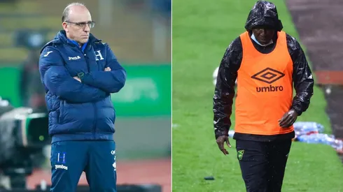 Fabian Coito of Honduras (left) and Theodore Whitmore of Jamaica