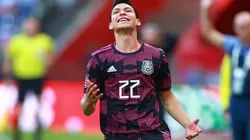 Hirving Lozano during Mexico's 3-0 win over Honduras.