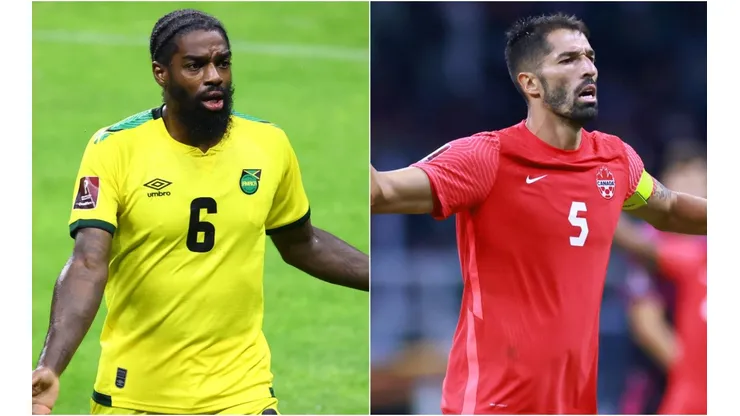 Anthony Grant of Jamaica (left) and Steven Vitoria of Canada (right)