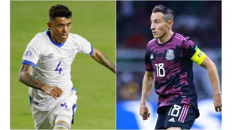 Ivan Mancia of El Salvador and Andres Guardado of Mexico