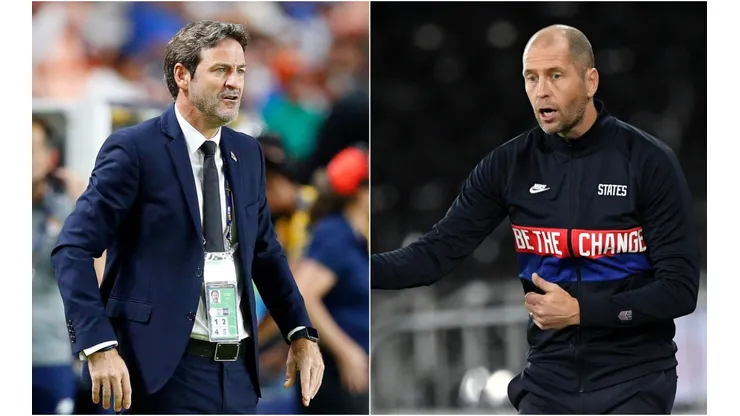 Panama coach Thomas Christiansen (left) and USMNT manager Gregg Berhalter.