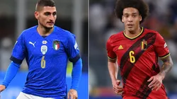 Marco Verratti of Italy (left) and Axel Witsel of Belgium (right)