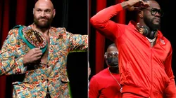 Tyson Fury of the UK (left) and Deontay Wilder of the US (right)