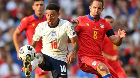 Jesse Lingard of England (left) and Marcio Vieira of Andorr (right)