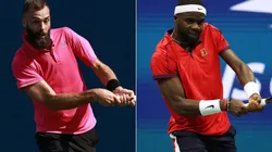 Benoit Paire of France (left) and Frances Tiafoe of the USA