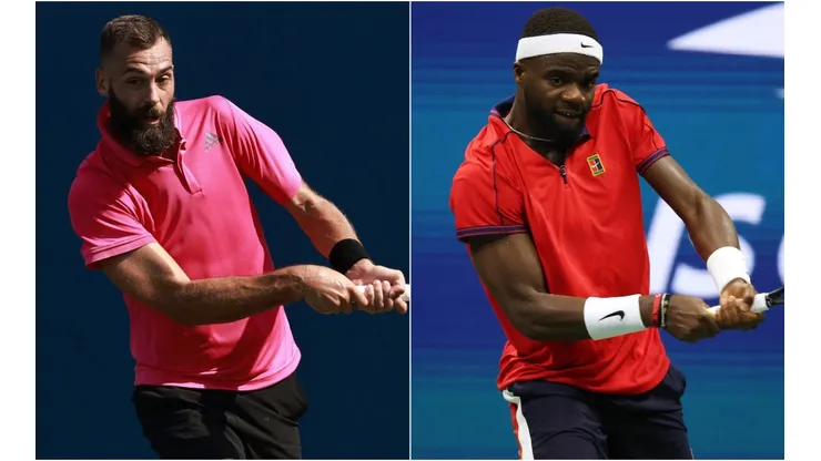 Benoit Paire of France (left) and Frances Tiafoe of the USA