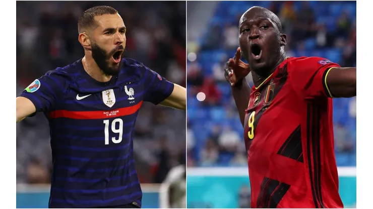 Karim Benzema of France (left) and Romelu Lukaku of Belgium (right)