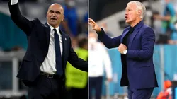 Roberto Martinez, coach of Belgium (left) and Didier Deschamps of France