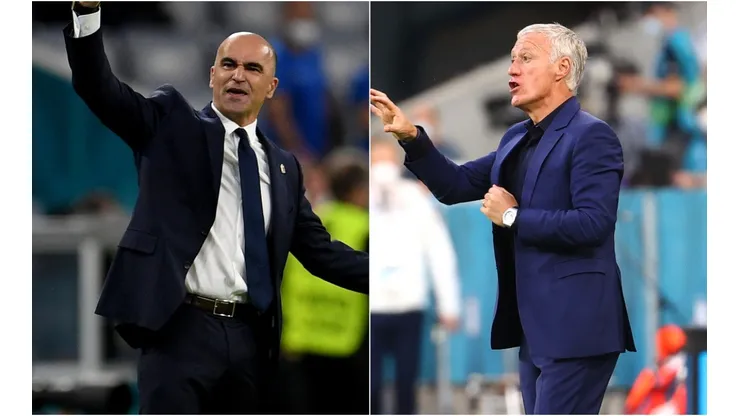Roberto Martinez, coach of Belgium (left) and Didier Deschamps of France