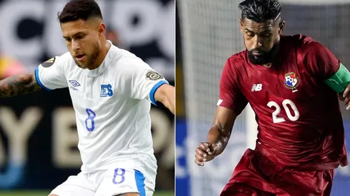 Joshua Perez of El Salvador (left) and Anibal Godoy of Panama