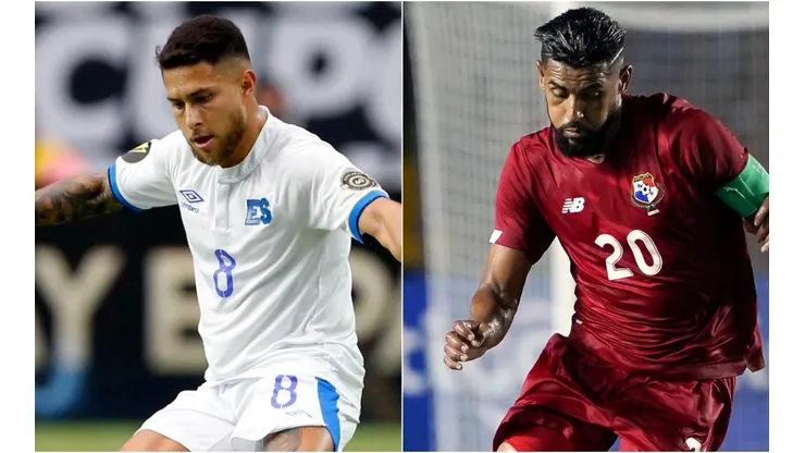 Joshua Perez of El Salvador (left) and Anibal Godoy of Panama