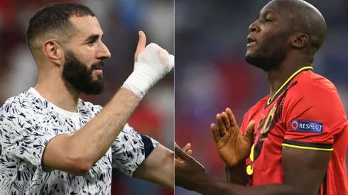 Benzema of France (left) and Lukaku of Belgium