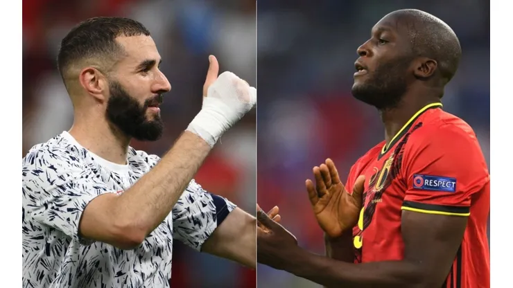 Benzema of France (left) and Lukaku of Belgium