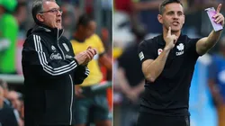 Tata Martino of Mexico (left) and John Herdman of Canada