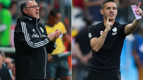 Tata Martino of Mexico (left) and John Herdman of Canada