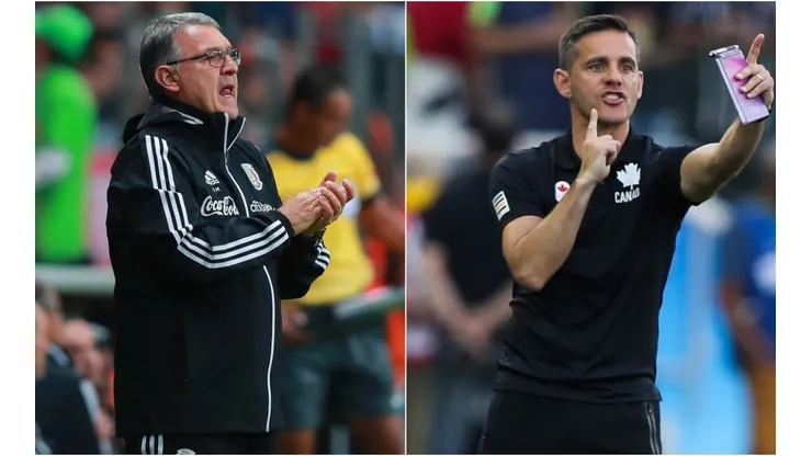 Tata Martino of Mexico (left) and John Herdman of Canada