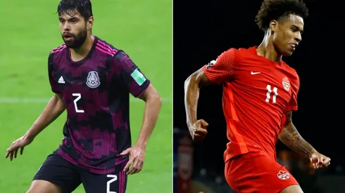 Nestor Araujo of Mexico (left) and Tajon Buchanan of Canada