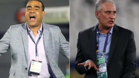 Leonardo Gonzalez of Venezuela (left) and Tite of Brazil