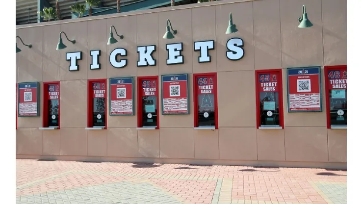 Tickets booths at the Angels stadium.