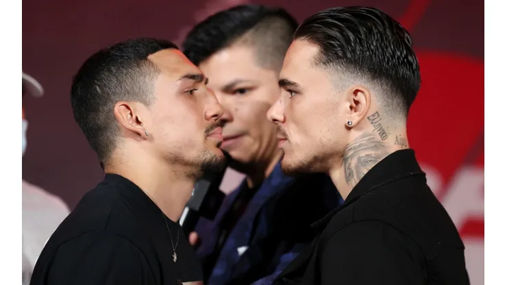 Teofimo Lopez (left) and George Kambosos Jr. (right)