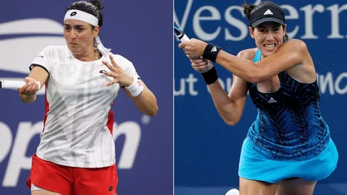 Ons Jabeur (left) and Garbiñe Muguruza