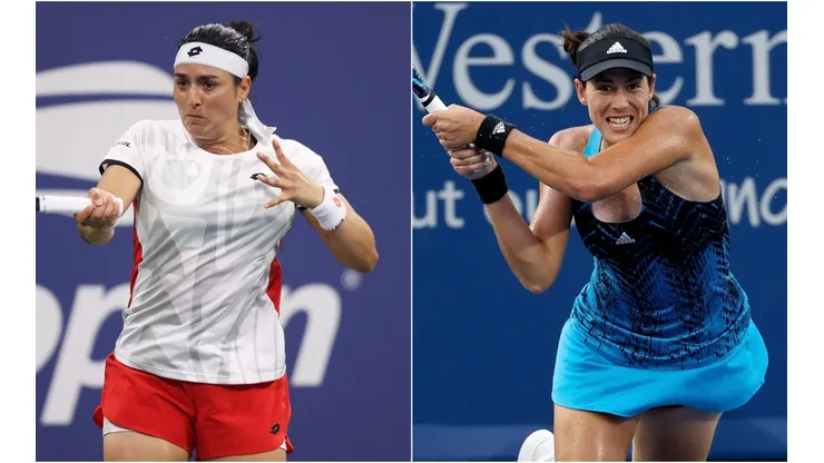 Ons Jabeur (left) and Garbiñe Muguruza
