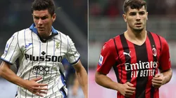 Matteo Pessina of Atalanta (left) and Brahim Diaz of Milan (right)