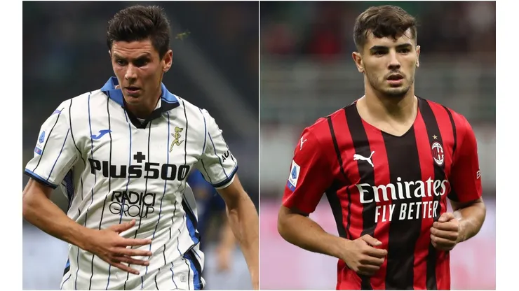 Matteo Pessina of Atalanta (left) and Brahim Diaz of Milan (right)