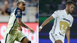 Roger Martinez of Club America (left) and Nicolas Freire of Pumas