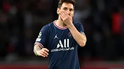 Lionel Messi of Paris Saint-Germain reacts