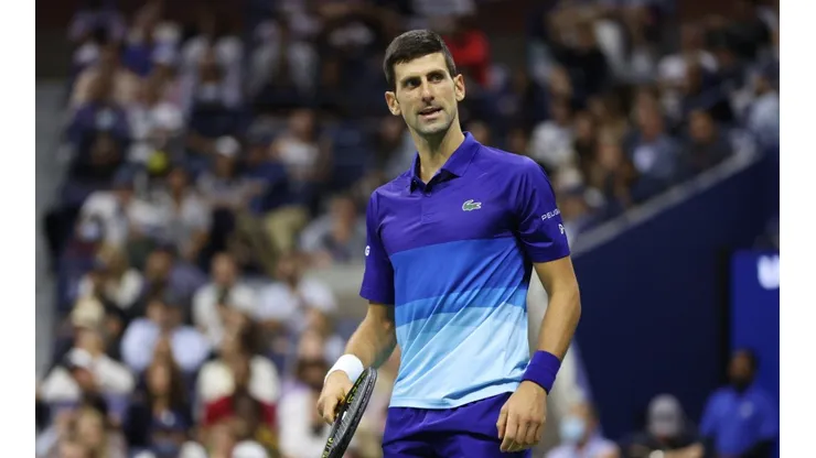 Novak Djokovic during the US Open 2021