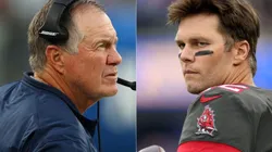 Bill Belichick, head coach of Patriots (left) and Tom Brady of Buccaneers