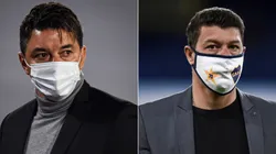 River Plate manager Marcelo Gallardo (left) and Boca Juniors coach Sebastian Battaglia.