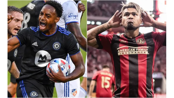 Mason Toye of CF Montreal (left) and Josef Martinez of Atlanta United (right)