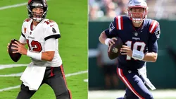 Mac Jones (left) & Tom Brady