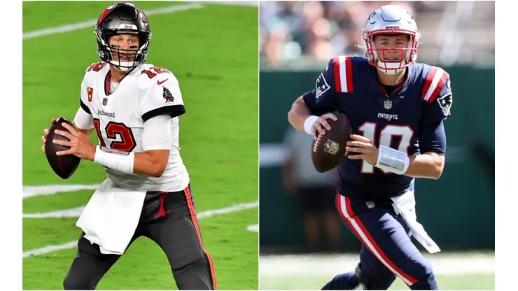 Mac Jones (left) & Tom Brady