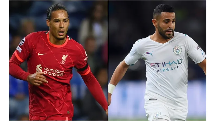 Virgil van Dijk of Liverpool (left) and Riyad Mahrez of Manchester City (right)