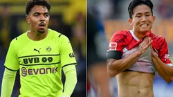 Donyell Malen of Dortmund (left) and Woo-Yeong Jeong of Freiburg (right)