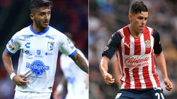 Kevin Ramirez of Queretaro (left) and Alan Torres of Guadalajara