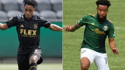 Latif Blessing of LAFC and Eryk Williamson of Portland Timbers
