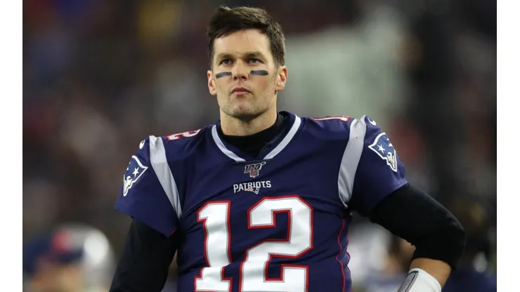 Tom Brady in his last game in a Patriots uniform at Gillette Stadium in 2020.