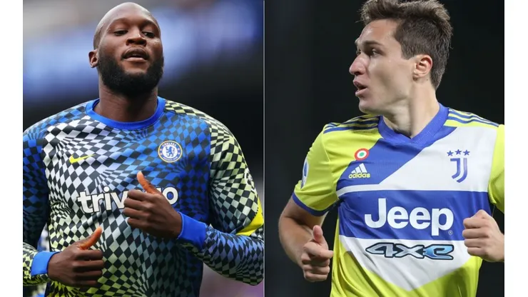 Romelu Lukaku of Chelsea (left) and Federico Chiesa of Juventus (right)
