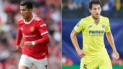 Cristiano Ronaldo of Manchester United and Dani Parejo of Villarreal