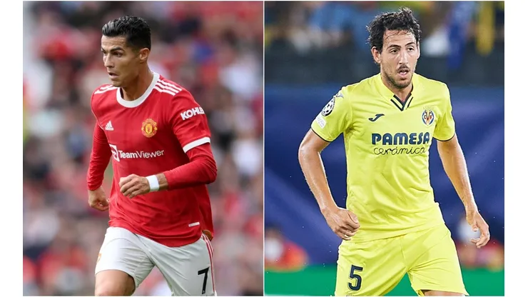 Cristiano Ronaldo of Manchester United and Dani Parejo of Villarreal