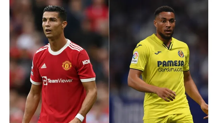 Cristiano Ronaldo of Manchester United (left) and Arnaut Danjuma of Villarreal