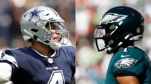 Dak Prescott of Cowboys (left) and Jalen Hurts of Eagles (right)