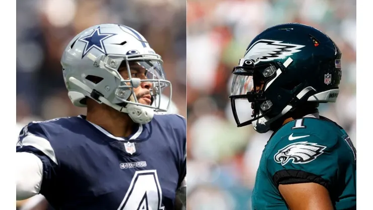 Dak Prescott of Cowboys (left) and Jalen Hurts of Eagles (right)
