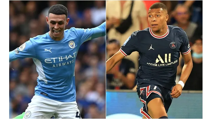 Phil Foden (left) & Kylian Mbappe